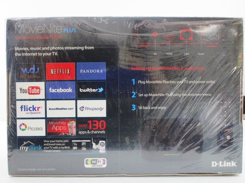 D-Link MovieNite Plus Streaming Media Player DSM-312 With Remote Factory Sealed - Picture 2 of 6