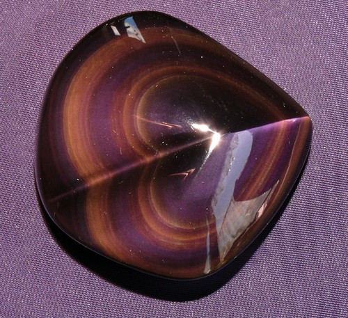 Regenbogen-Obsidian poliert, Mexico, Herz, 105,5g 57x57x26mm, Heilstein - Bild 3 von 8
