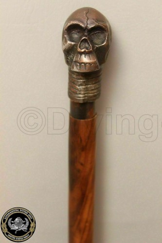 Designer Monkey Skull Head Handle Walking Cane Vintage Solid Wooden Stick Gift - Picture 3 of 5