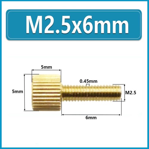 Brass Knurled Thumb Screw M2 M2.5 M3 M4 M5 M6 Thumbscrew Bolt Length 3mm to 25mm - Picture 21 of 48