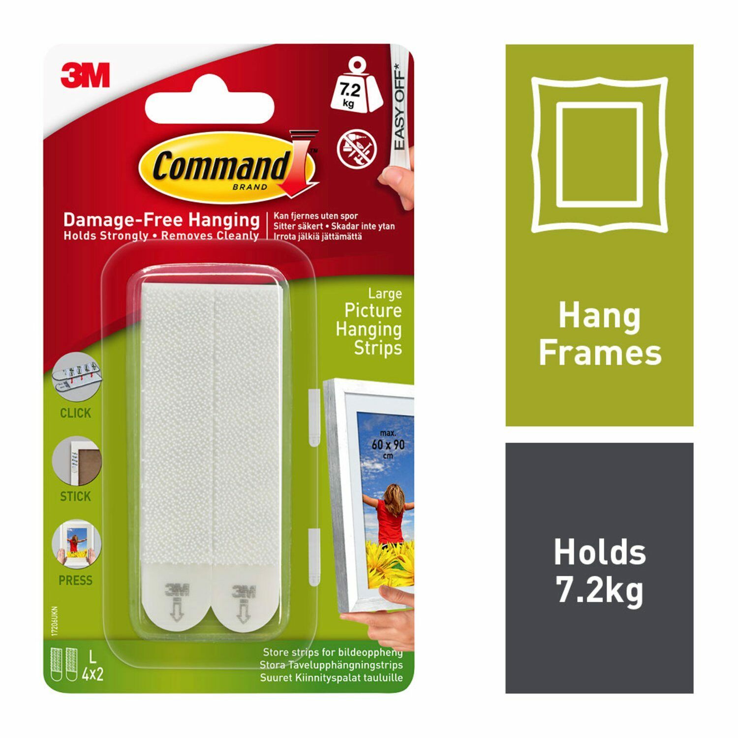 3M Command Strips Picture Hanging Strips Damage Free Small Med Large BRAND NEW