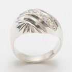 18k White Gold Cubic Zirconia Womens Band Ring - Sizes 4 to 12
