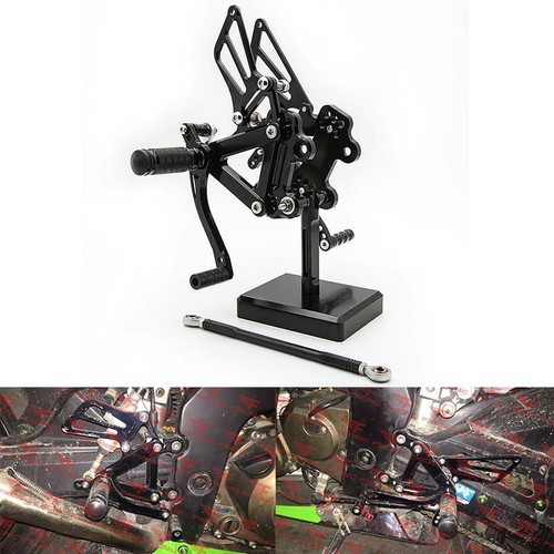 Red For Kawasaki Ninja ZX6R ZX636 1999-2002 Adjust CNC Rearset Footpegs Pedals - Picture 4 of 11
