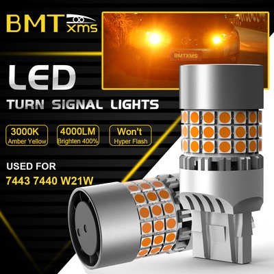 7443 LED Front Turn Signal Lights Canbus for RAM 1500 2019-2022 Anti Flicker 2pc