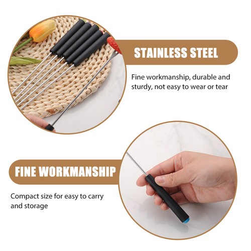 12 Pcs Campfire Roasting Sticks Kitchen Fondue Forks Roasting Forks - Bild 6 von 12