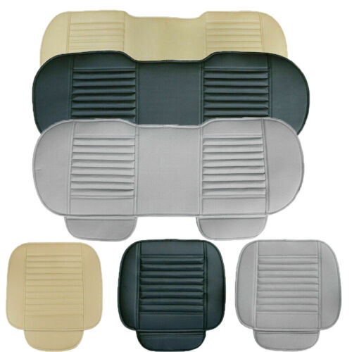 Universal Auto Car Seat Cover Cushion Pad Protector Chair Mat Front Rear Leather - Foto 1 di 21