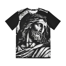 All Over Print AOP T Shirt Jesus Christ Christian Religious Jesus Tee Church