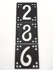 3 CAST BRONZE METAL SQUARE PASADENA PLAQUE TILE HOUSE NUMBERS 2, 8, 6 OR 9.
