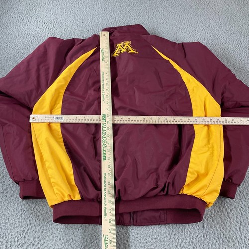 Chaqueta Minnesota Golden Gophers Coliseo Atletismo Cremallera Completa Marrón Dorado Grande * - Imagen 14 de 15