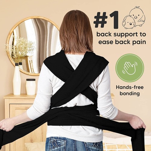 Keababies Baby Wrap Carrier Stretchy Ergo Wraps Infant One Size Fits All Classic - Picture 2 of 9