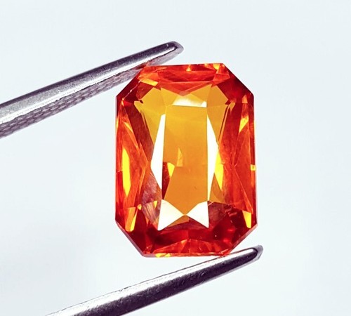 Piedra preciosa suelta zafiro naranja natural de 6,72 quilates calidad A+ - Imagen 9 de 10