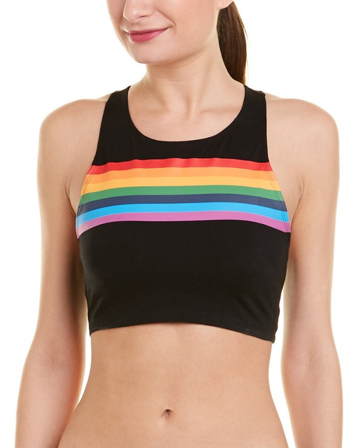 Rainbow sports bra Clearance