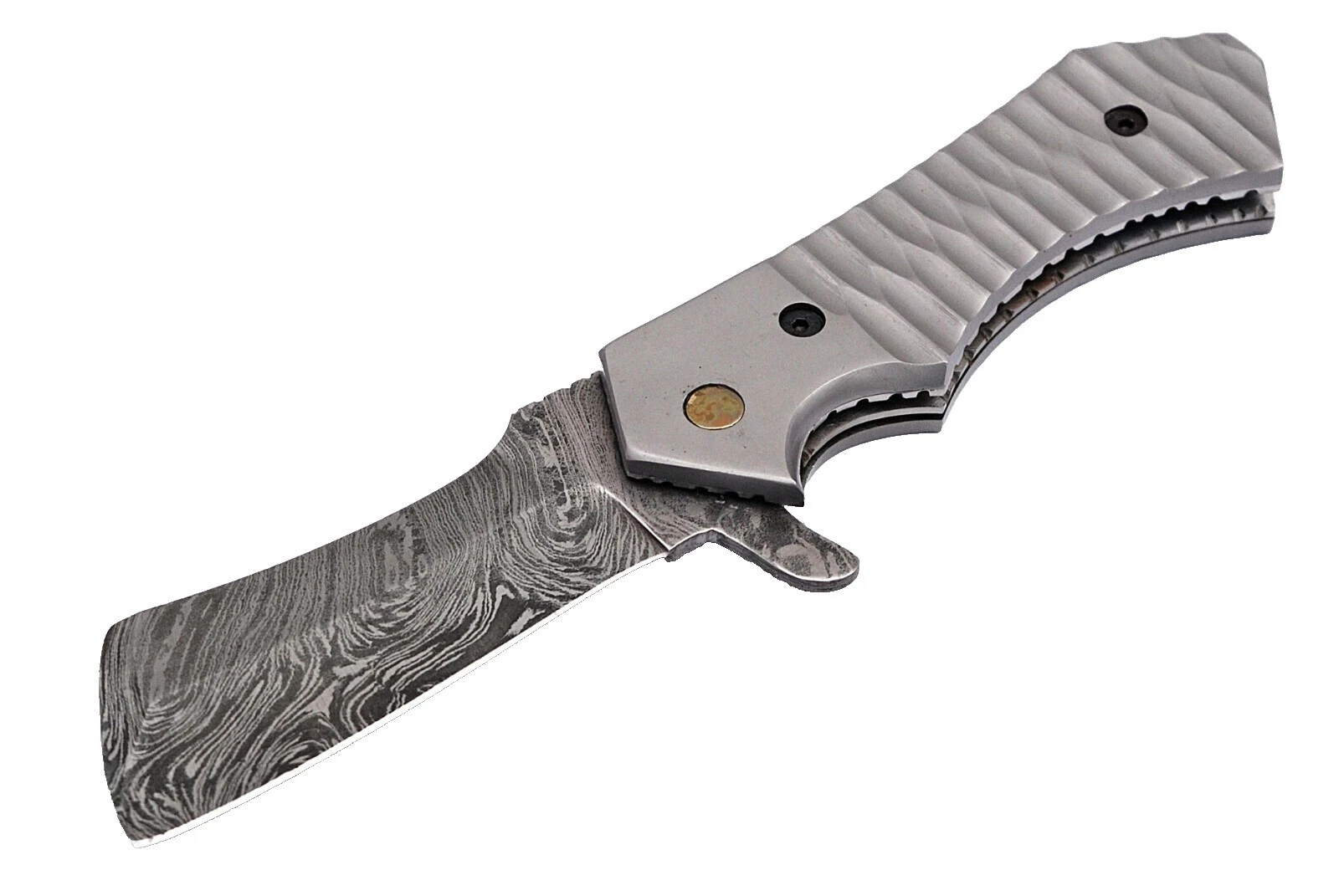 Stainless Steel Handle Collectible Modern Custom & Handmade Folding Knives 1 Blades