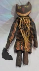 Primitive Folk Art Halloween Cat with Bat Fall Decor Handmade