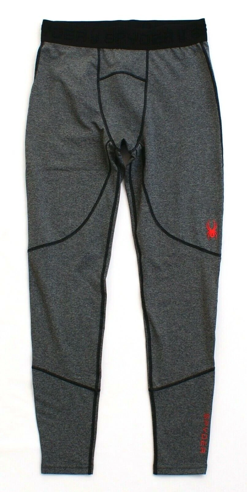 Spyder Active ProWeb Gray & Black Stretch Baselayer Tights Men's NWT