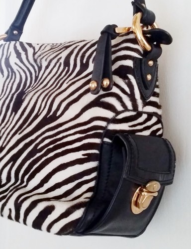 Slightly used Marc Jacobs 100% Leather Black/white Hobo bag originally $1350 new - Picture 8 of 12