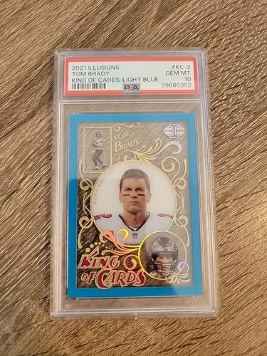 2021 Panini Illusions King Of Cards #KC-2 Tom Brady 19/299 Light Blue PSA 10