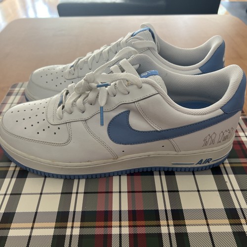 2007 Nike Air Force 1 Players White University Blue 315092-141 without box US 10 - Picture 5 of 12