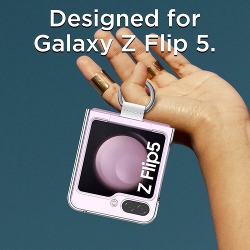 For Samsung Galaxy Z Flip5 5G Case Clear Slim Shockproof Ring Holder Phone Cover - Picture 5 of 11
