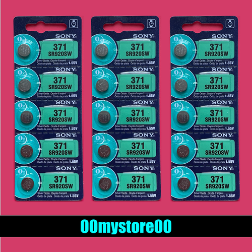 [Exp 10/2032] 15pc SONY 371 370 SR920W SR920SW New Watch Battery Ships From CA - Picture 1 of 2