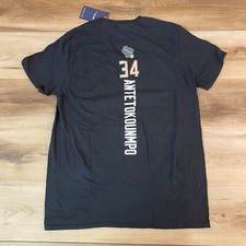 Giannis Antetokounmpo Milwaukee Bucks Shirt Mens Medium Black Fanatics Tee NBA