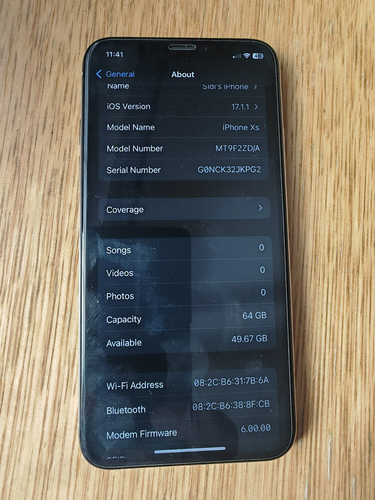Apple iPhone XS 64GB (Unlocked) White With Chrome Surround MT9G2B/A iOS 18.3.2 - Picture 6 of 19