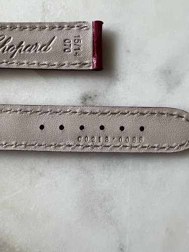 Original Chopard Alligator Watch Band Strap 15mm x14mm 15x14 Magenta C0213-0088 - Picture 6 of 7