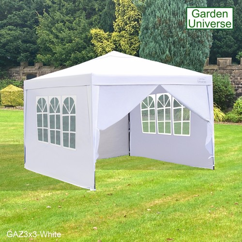 Gazebo Popup Frame Marquee Canopy Tent 3x3m Garden Universe Heavy Duty 4 Colours - Picture 53 of 60