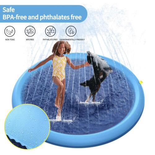 Faltbar Hundepool Planschbecken Kinder Pool Bad Baby Swimmingpool mit Sprinkler - Bild 15 von 24