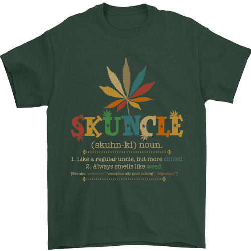 Skuncle Onkel Das Smokes Gras Lustig Drogen Herren 100% Baumwolle - Picture 89 of 106