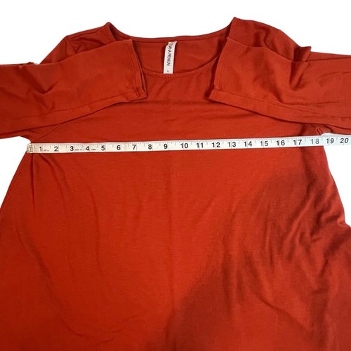 Zenana Bluse Damen groß orange Tunika Taschen Preppy Shirt Freizeit bunt Top - Bild 4 von 10
