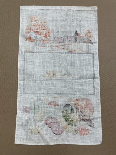 1985 Leinen Kalender Geschirrtuch Wandbehang Kay Dee Herbst Füllhorn Scheune - Bild 5 von 7