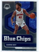 Saddiq Bey 2020-21 Panini Mosaic Blue Chips Base Prizm RC #4 Rookie