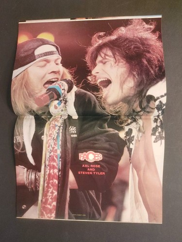 April 1989 FACES Rock Music Magazine GNR KISS SLAYER DEF LEPPARD BADLANDS - Picture 3 of 4
