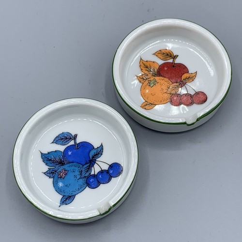 Vintage Personal MCM Ceramic Ashtrays Fruit Made In Japan Set Of 2 - Picture 2 of 6