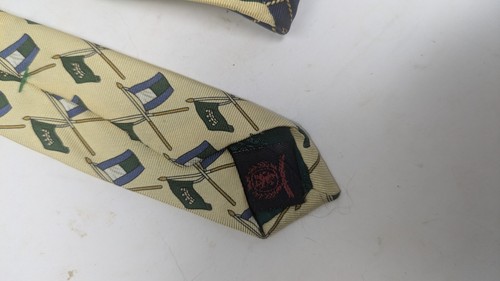 Tommy Hilfiger 55” Herren Krawatte 100% Italienische Seide Made In USA Marineblau Anker Stern - Bild 3 von 8