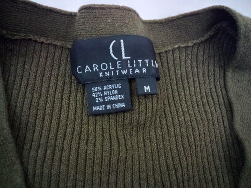 Cárdigan Carole Little Knitwear Marrón Manga Larga Cuello en V Botón Frontal Suéter M - Imagen 11 de 11