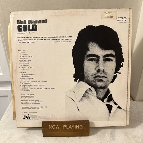 Neil Diamond – Gold - Vinyl LP UK Import - VG+/VG - Picture 2 of 2