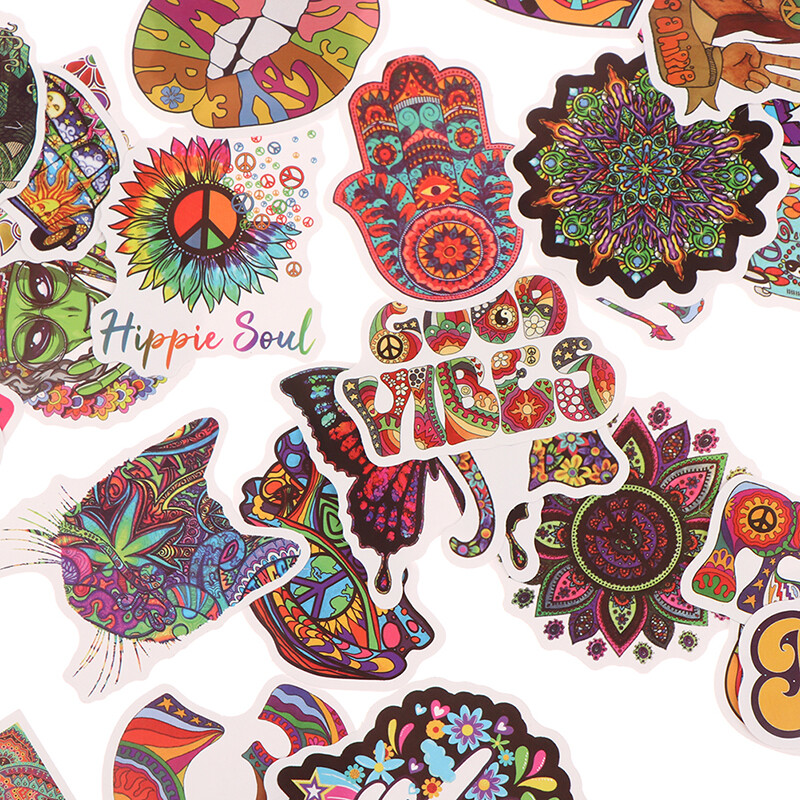50pcs Classic Psychedelic Hippie Art Sticker For Skateboard Fridge Laptop Dec WN - Picture 6 of 12