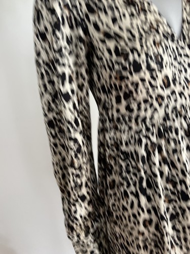 Leopard Print Maternity Midi Wrap Dress Size 8 & 12 Satin Violet Romance MS16 - Picture 20 of 24