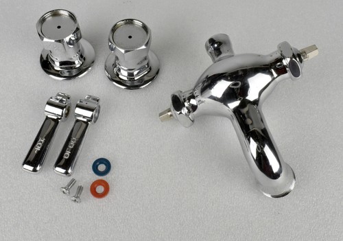 Chicago Faucets Co Wall Mounted Commercial Faucet Model 225 Chrome Brass - Picture 11 of 12