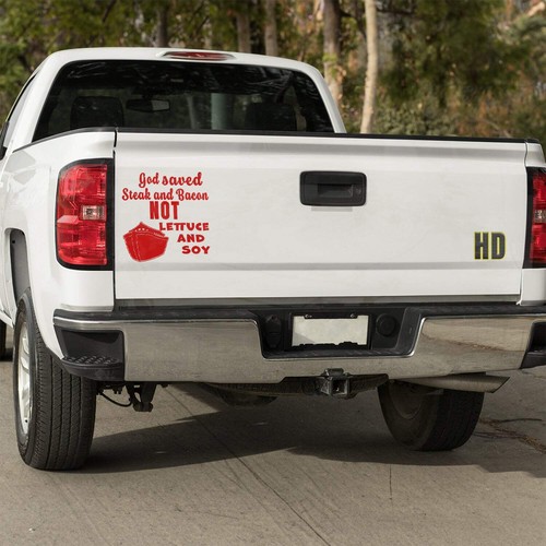 God saved steak and bacon not lettuce and soy Vinyl decal keto carnivore meat - Picture 65 of 109