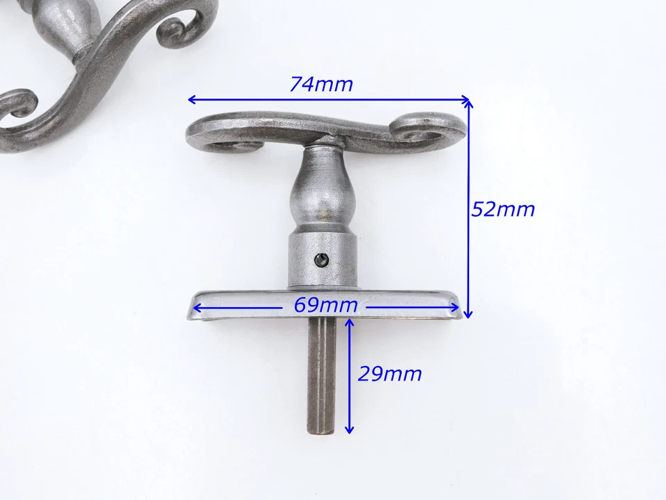 ▨7X7mm Lot de 2 Boutons de Fenêtre,Poignée style Aquitaine,crémone - Photo 4/4