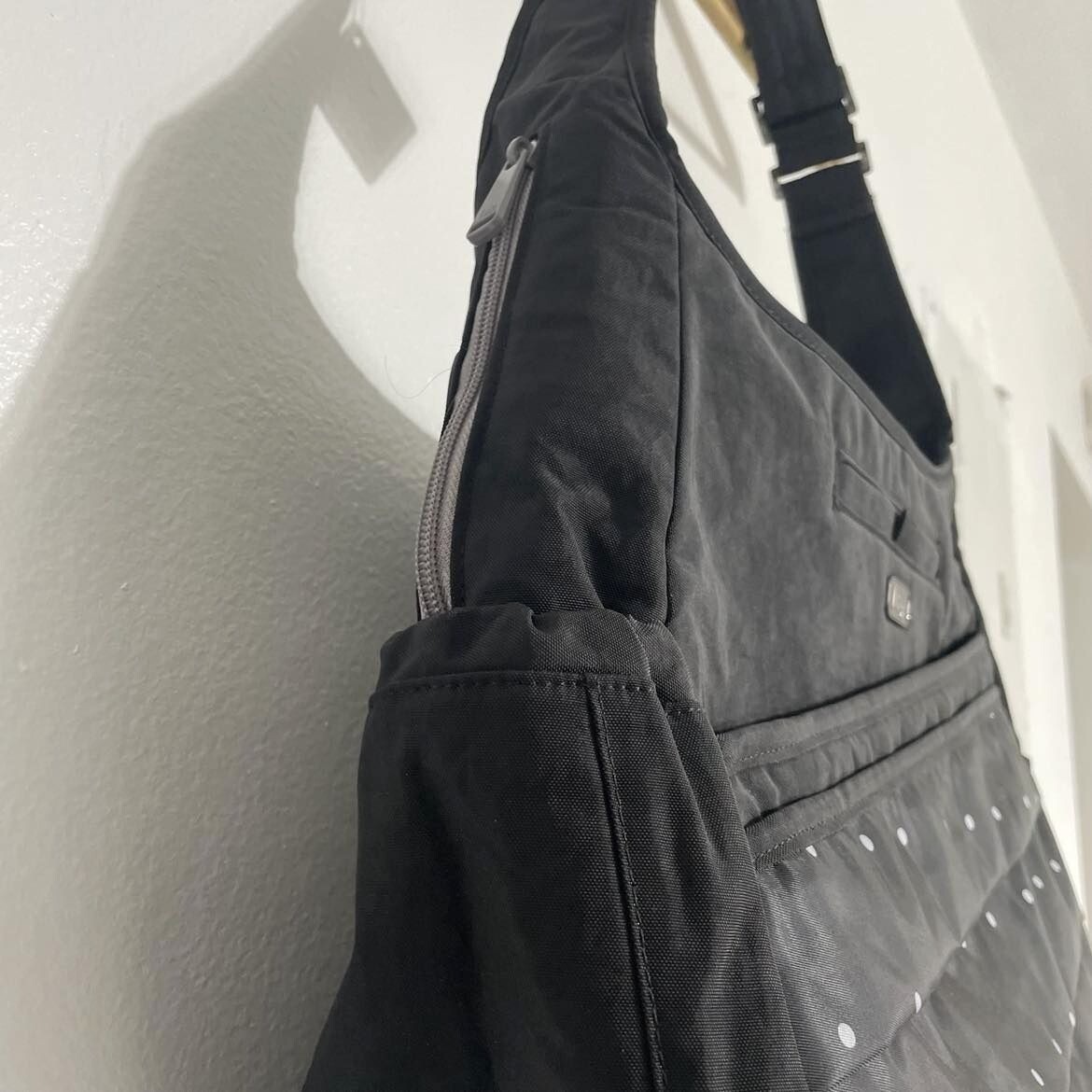 NEW Lug Parachute Black Purse Tote Shoulder Crossbody RFID Travel