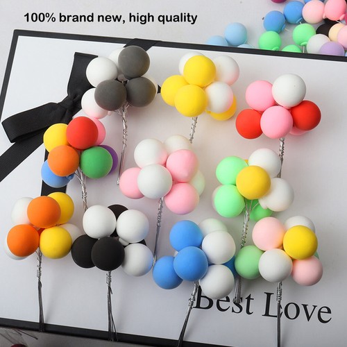 Ball Bundle Clay Balloon Cake Topper Wedding Cupcake Flag Ornaments - Bild 5 von 20