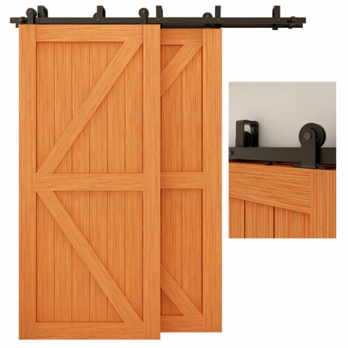 Sistema de puerta corredera 1M-4M herraje de puerta corredera juego de rodillos en T puerta individual/puerta doble/bypass - Imagen 18 de 18