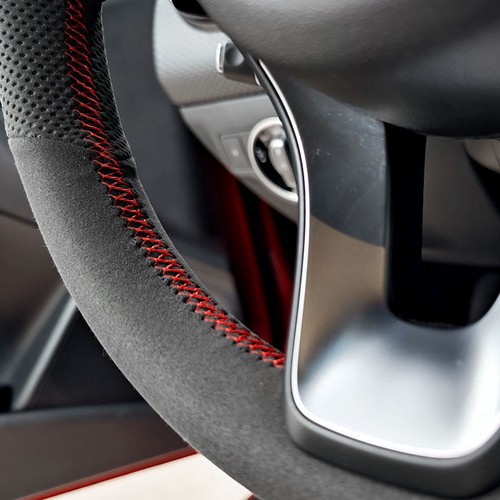 Steering Wheel Suede Leather Cover Trim For BMW M Sport 1 3 Series E82 E87 E90 - Picture 9 of 18