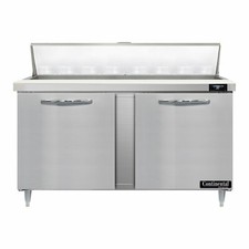 Continental Refrigerator D60N16 60" Two Section Sandwich / Salad Prep Table w...