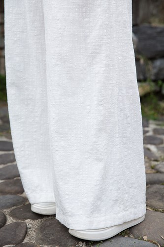 2025 Summer Cotton Linen Women's New Pants Slimming Fit Long Wide Leg Pants New - Bild 22 von 28