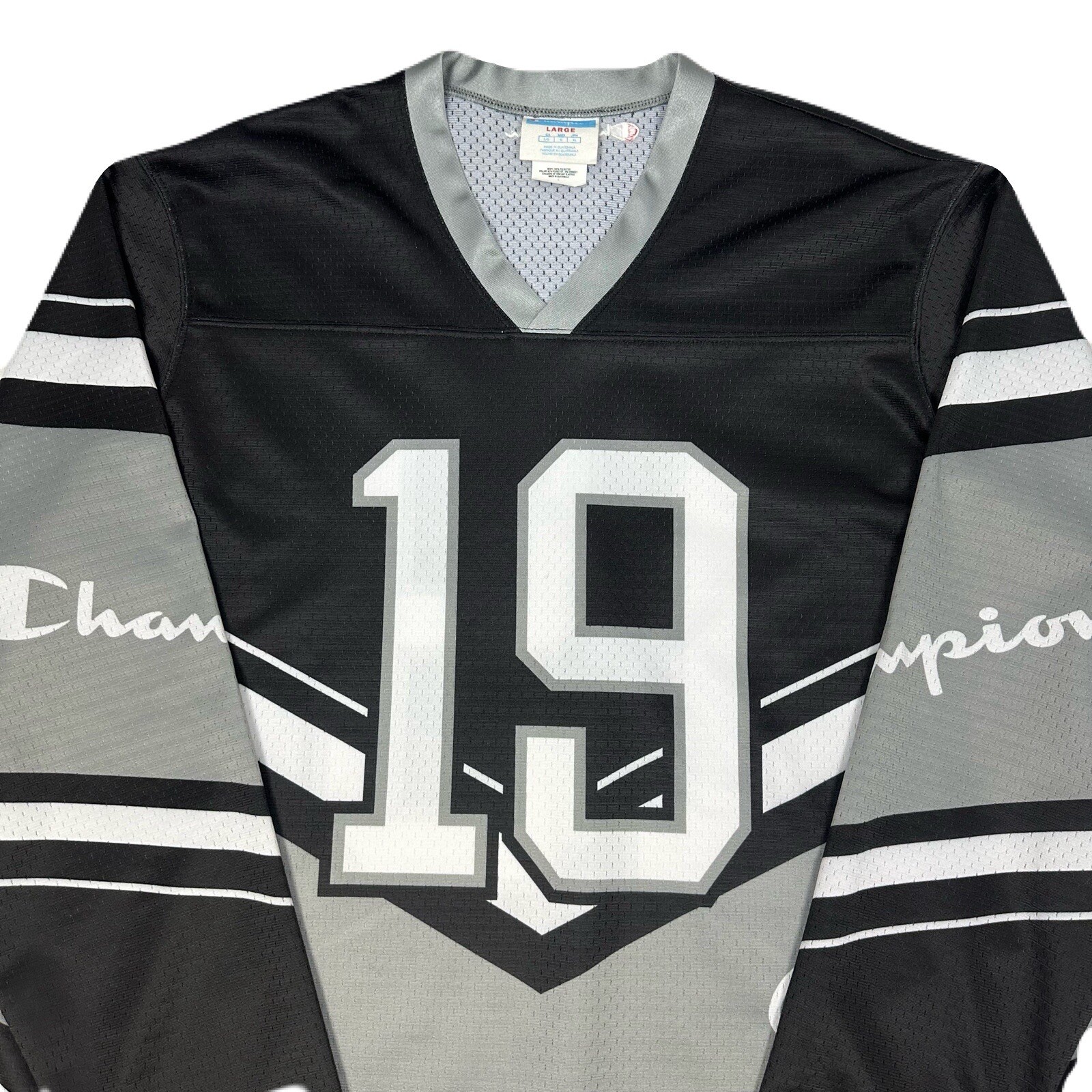 Rare Vintage Style Champion 19 Long Sleeve Hockey… - image 7